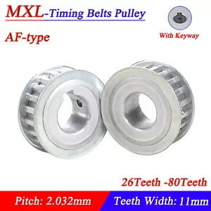 Poleas de correa de distribución MXL 26-80 dientes paso 2,032 mm tipo AF con ancho de llave 11 mm - Imagen 1 de 5