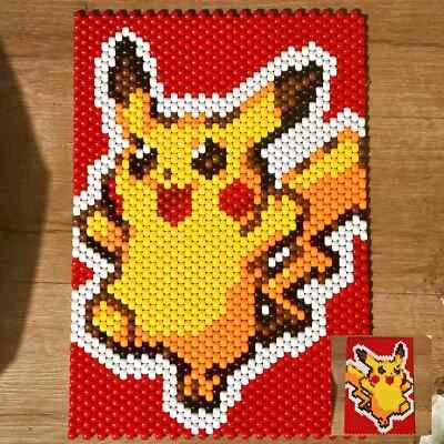 Pikachu Kandi Tapestry! (15"x10") Handmade Pokemon Wall Decor - Image 1 of 2