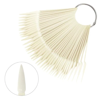 40pcs/pack Nail Showing Shelf Color Card Fan Shape Nail Art Display Sticks Swatc - Image 1 of 2