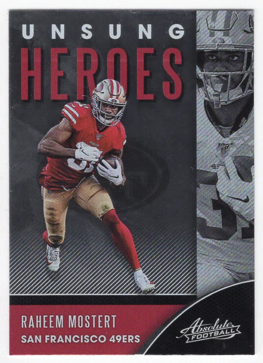 Raheem Mostert 2020 Absolute Unsung Heroes Card; San Francisco 49ers - Image 1 of 1