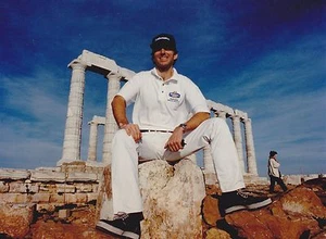 1995 Rothmans Williams Renault Damon Hill Grecia gira mundial foto - Imagen 1 de 1