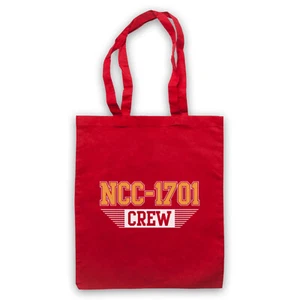 NCC-1701 ENTERPRISE CREW STAR SHIP TREKKIE STAR SCI FI CANVAS TOTE BAG - Picture 1 of 11