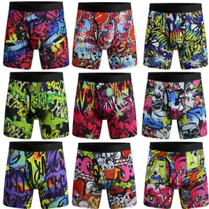 3 PACK Mens Long Boxer Shorts Anti Chafing Underwear Comfort Soft Briefs Trunks - Picture 1 of 21