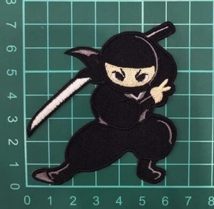 Lindo parche ninja apliques bordados plancha estilo japonés hágalo usted mismo artesanía pequeña insignia - Imagen 1 de 8