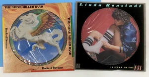 2x 70's PICTURE DISCS lot: STEVE MILLER BAND & LINDA RONSTADT *for DISPLAY a9151 - Picture 1 of 7