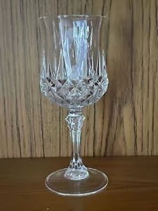 Vintage Cristal d'Arques Longchamp 24% Crystal 7 1/8" Wine Glass Stemware France - Picture 1 of 6