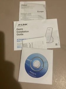 TP-Link Resource CD Wireless N Adapter Ac750 Wi-Fi Rand Extender Eith Nrw Wire C - Picture 1 of 7