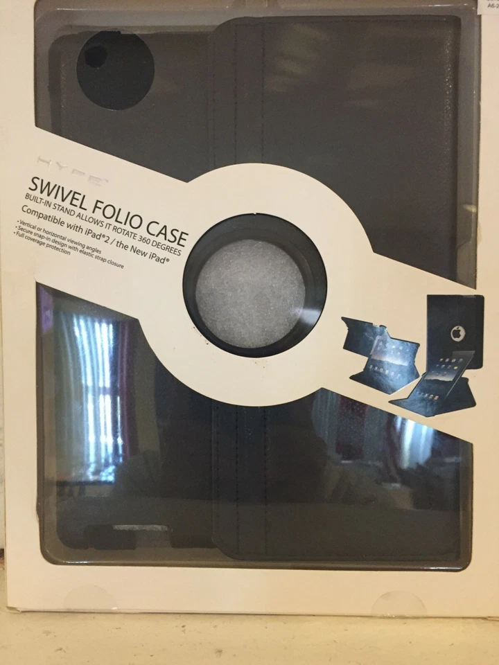 360 Degree Rotating Leather Swivel Stand Case Cover For Apple iPad 2 / 3 / 4 - Image 1 of 4