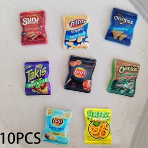 10Pcs Dollhouse Simulation Potato Chips Dollhouse Mini Snack Food Decorations - Bild 1 von 6