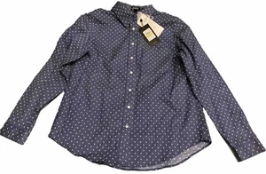 Jones New York Men’s M Blue Polka Dot Long Sleeve Non-Iron Dress Shirt $89 - Picture 1 of 8