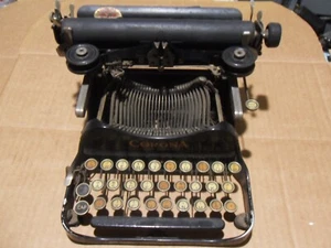 Antike tragbare klappbare Schreibmaschine Corona 3 Three (Pre-Smith) von 1919 für Ersatzteile - Bild 1 von 24