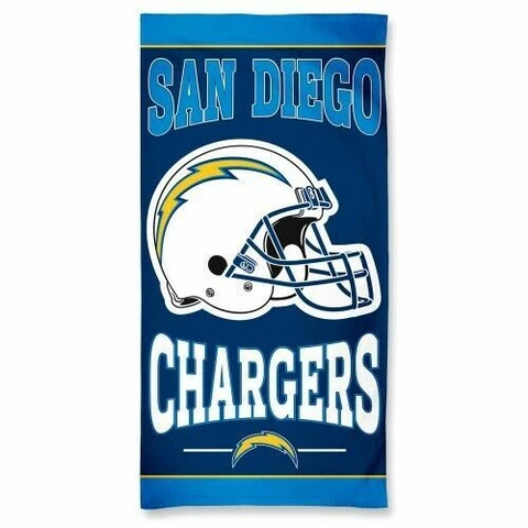 NFL San Diego Chargers  Beach Towel, 30" x 60" Blue Cover