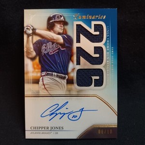 CHIPPER JONES BRAVES 2020 TOPPS LUMINARIES JERSEY AUTO /10