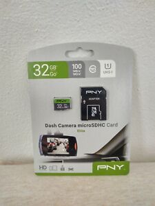 PNY 32GB Elite Micro SD Dash Camera microSDHC Adapter NEW Free Shipping