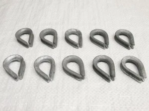 X10 12MM Galvanised Thimbles To BS464 - Lifting Heavy Duty Galv Strong Loop Inch - Picture 1 of 2