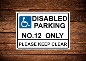 Disabled Parking Sign Personalised, No Parking, Keep Clear Metal Sign. - Picture 1 of 2