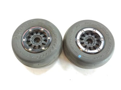 2x Proline Prime SC 1/10 Short Course Truck Drag Tires 12mm hex Beadlock Wheels - Image 1 of 4