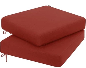 2 - Favoyard Outdoor Chair Cushion 19 x 19 x 3 Inch Rainproof & 3-Year Fade Red - Picture 1 of 9