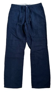 Next Linen Blend Trousers Drawstring Waist Size W32/L31 Casual Lightweight - Picture 1 of 7