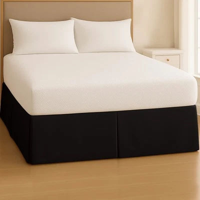 Falda Cama Caída 16" Todos los Tamaños Sólida Premium Calidad Hotel Faldas Cama Sin Arrugas Foto 1 de 4