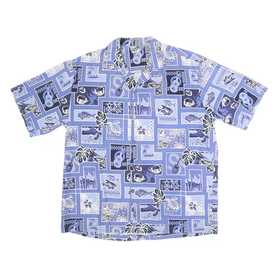 PARADISE STYLE Mens Blue Hawaiian Shirt 3XL Cotton Short Sleeve Casual Relaxed - Image 1 of 4