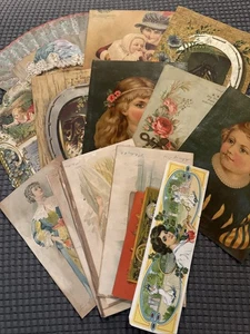 Lot Of Antique Trade Cards And Similar-Approx 20 PCs - Picture 1 of 13