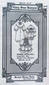 Brown House Dolls Easy Sew Designs BHD 934 23” - 24” Puppenkleid Muster UNGESCHNITTEN - Bild 1 von 3