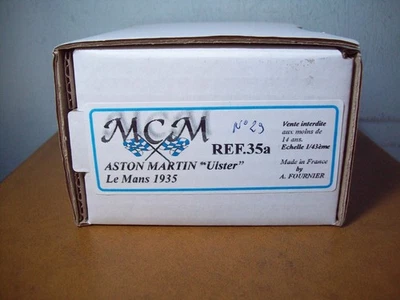 1/43 MCM MODELS REF 35A ASTON MARTIN "ULSTER" LE MANS 1935 BOX ONLY NO MODEL - Image 1 of 2