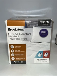 Brookstone gesteppte bequeme Baumwolle beheizbare Matratzenauflage Dual Zone - Queen Size - Bild 1 von 4