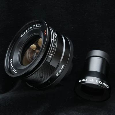 Contax Biogon T* 21mm F/2.8 Black Finder Set (Contax G mount) #84 -Near Mint- - Image 1 of 4