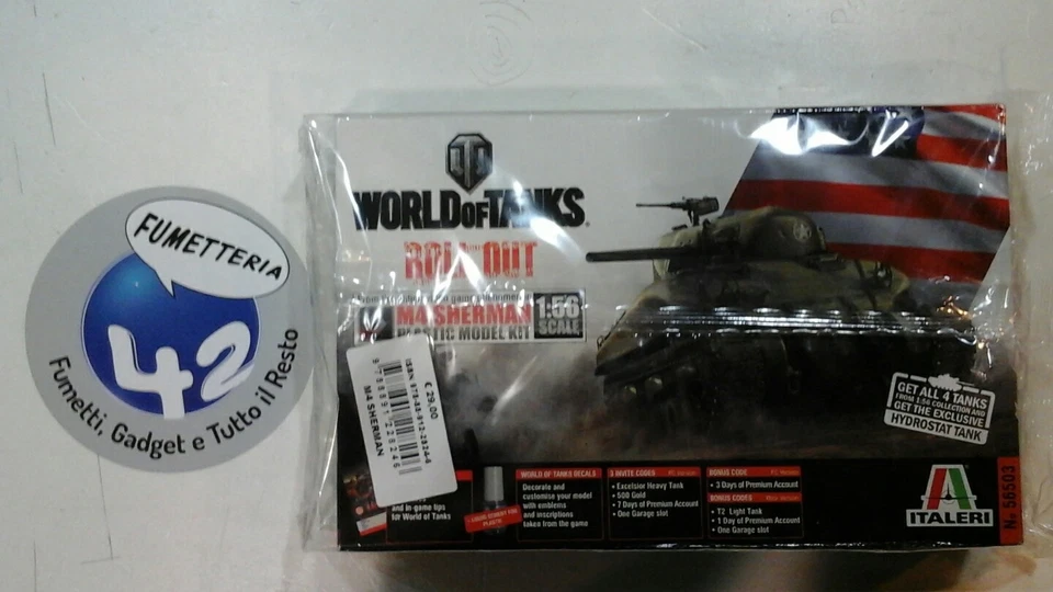 World of Tanks 1: Roll Out Variant con model KIT Sherman e codice Panini Ennis  - Immagine 1 di 2