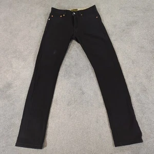 Belstaff Jeans Mens W28 L32 Black Stretch Slim Straight Longton Denim Motorcycle - Picture 1 of 16