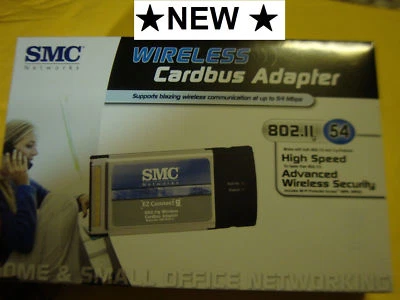 ✿New EXternaL WIFI CARD SMC® hi-speed wireless G Adapter 80211b/g pc slot pcmcia - Image 1 of 4