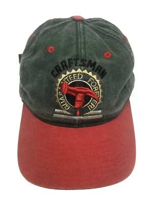 Chapéu Craftsman Tools logotipo bordado verde vermelho alça ajustável 100% algodão - Imagem 1 de 4