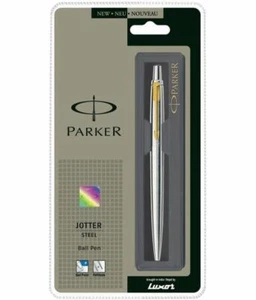 PENNA A SFERA PARKER JOTTER LONDRA ACCIAIO INOX GT INCHIOSTRO BLU SPEDIZIONE GRATUITA - Foto 1 di 1