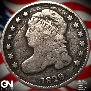 Moneda de diez centavos busto tapado 1829 Y6775 - Imagen 1 de 2
