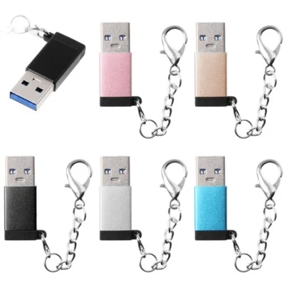 High Speed Mini USB 3.0 Male To Type C USB 3.1 Female Converter Adapter Keychain - Image 1 of 4