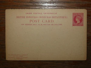 Entier postal non circulé Hoduras britannique three cents (carte reponse) - Picture 1 of 1