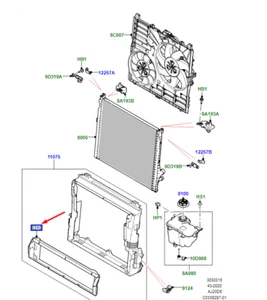 LAND ROVER RANGE ROVER VELAR L560 Radiator Air Deflector LR144647 NEW GENUINE - Picture 1 of 2