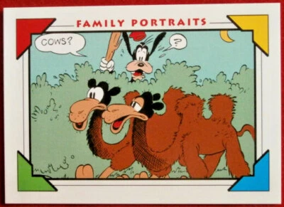 Disney COLLECTOR CARDS - Card #166 - GOOFY AND MICKEY CAMPING OUT - IMPEL 1991 - Image 1 of 2