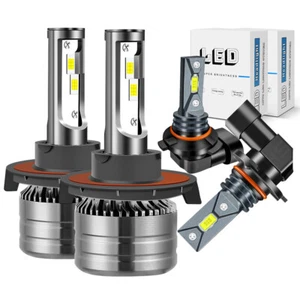 For Ford F 150 2004-2014 10000k LED Headlight Hi/Lo + Fog Light Bulbs Combo 4x - Picture 1 of 11