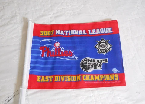 Philadelphia Phillies MLB 2007 N.L. East Champions 2 - Sided Car Flag Cover