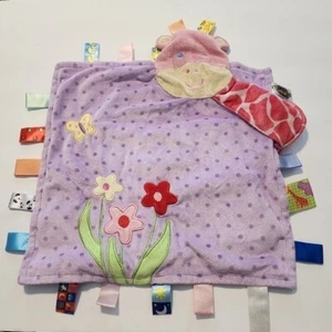 Taggies Giraffe lovey purple polka dots - Picture 1 of 5