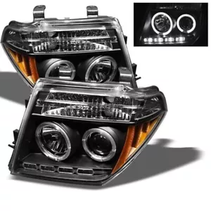 Spyder 5011527 for Nissan Frontier 05-08 Projector Headlights LED Halo LED Blk - Picture 1 of 9