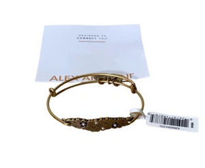 Alex and Ani Jeweled Acorn Inline Charm Bangle Bracelet-Rafaellian Gold - Picture 1 of 6