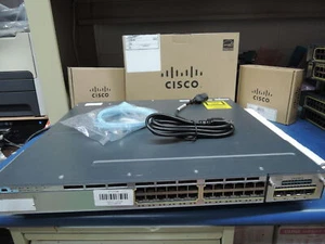 Cisco WS-C3750X-24T-S 24Port GIG Ethernet Switch with 1G module, 90 D wrnty . RT - Picture 1 of 4