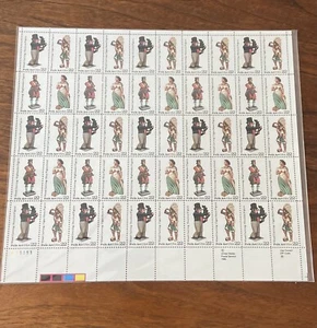 US Scott 2240-43Folk Art Woodcraft Figures sheet of 50 Mint NH - Picture 1 of 1