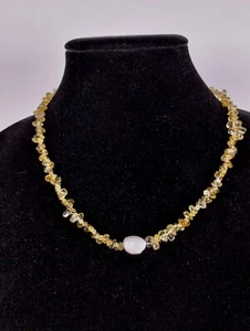 Citrine And Baroque Pearl Necklace - Picture 1 of 16