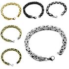 1 Curb Link Bracelet Stainless Steel King Chain Figaro Colour Gold Silver Black