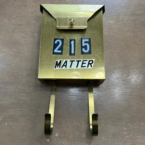 Vintage Mid Century Brass Wall Mount Porch Mailboxes/ Newspaper Hold Mail Box - Picture 1 of 19
